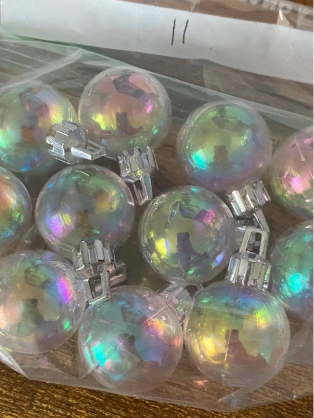 32 Miniature iridescent Bulbs, Variety of Shapes